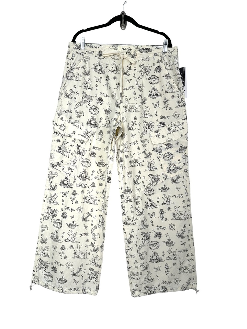 Kitschy Mermaidcore Cargo Parachute Balloon Pants Drawstring Bungee Twee Kawaii